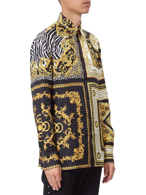 replica versace silk shirts men|versace collection men shirt.